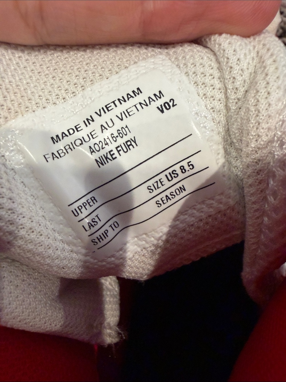Nike Fury Red Wrestling Shoes Men's Size 8.5 - Picture 4 of 5